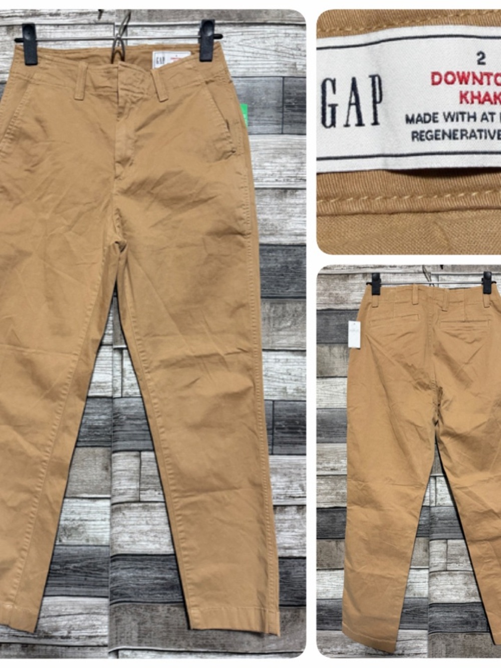 Gap Downtown Khaki Pants Women’s 2 Tan Brown (Inseam 25.5) Stretch